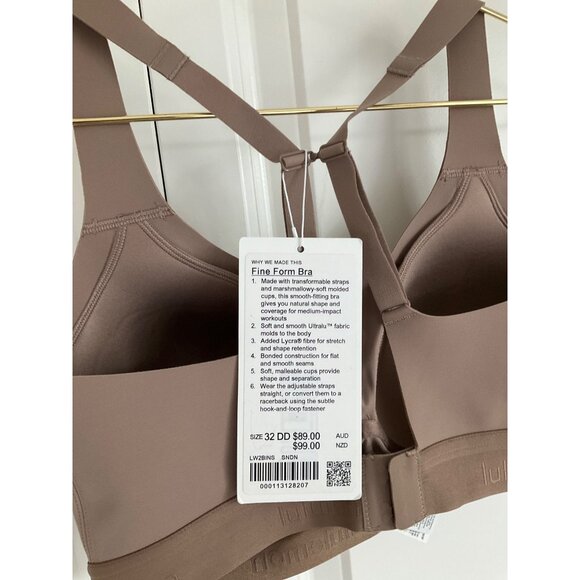 Lululemon Fine Form Bra *Medium Support, A–E Cups Sand size 32 DD - Picture 4 of 4